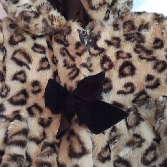 Pistachio girls leopard print coat - Picture 3 of 14